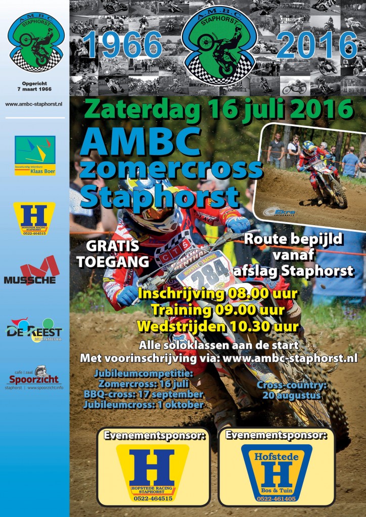 AMBC Affiche Zomercross 2016